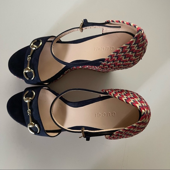 Gucci Limited Edition Horsebit Espadrille Wedges - Picture 7 of 15